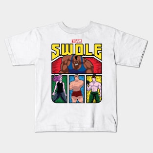 TEAM SWOLE HEROES Kids T-Shirt